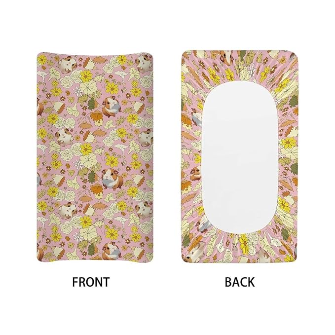 Pink Space Baby Changing Pad Cover Hamster Diaper Covers for Boys Mat Sheet Cover Changing Table Covers for Boys Girls