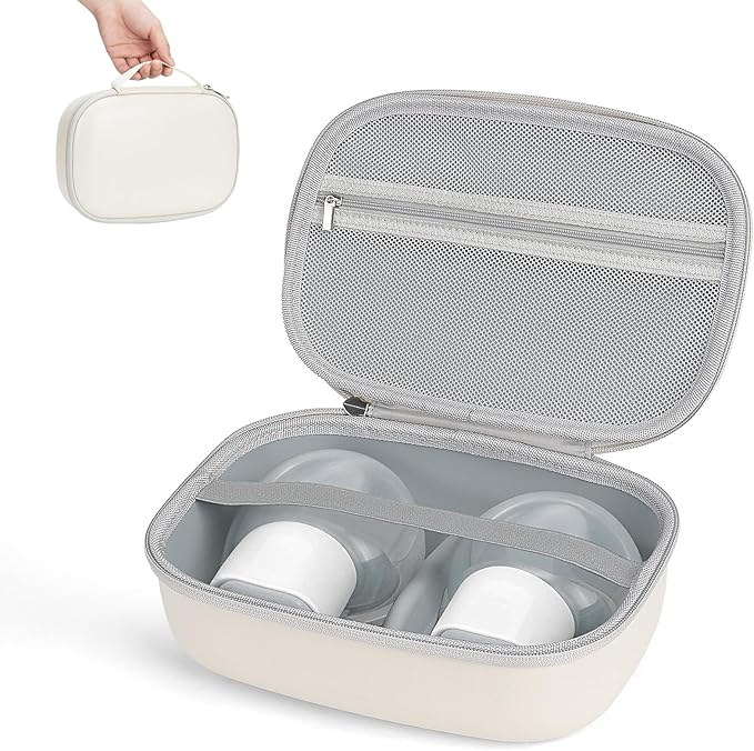 Breast Pump Carrying Bags Case for Willow & Momcozy, Compact Hands Free Wearable Breast Pump Bag for eufy Security/Medela/Bluefair- Travel Pumping Storage Bag with Removable Tray for Mom - Beige