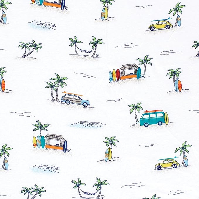 Hudson Baby Unisex Baby Cotton Changing Pad Cover, Surfer Dude, One Size