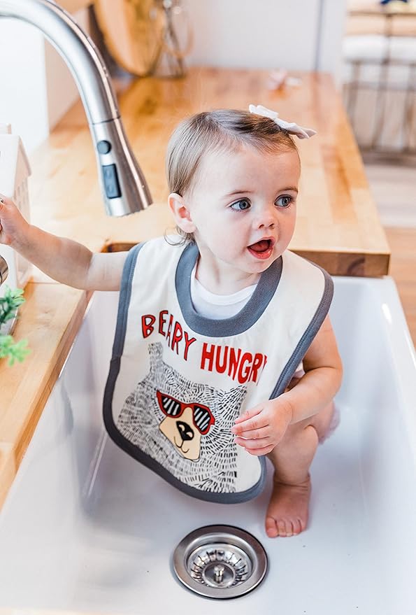 LazyOne Animal-Print Baby Bibs, Cute Baby Shower Gifts