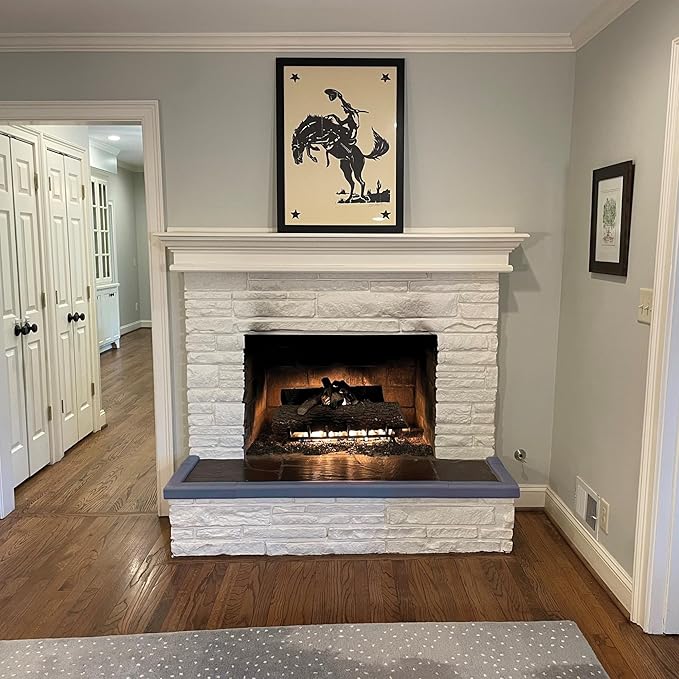 Cardinal Gates MPK Medium Hearth Pad Kit - Fireplace Baby Proofing - Adhesive Backed Fireplace Bumpers for Babies - 10 Feet of Padding with 1 Straight Piece & 2 Corners - Made in The USA - Gray