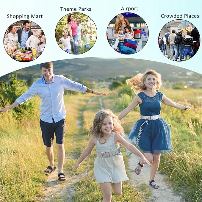 JXM Child Waist Harness with Lock for Hands-Free Safety Walking, Adjustable Waist Tether for Big Kids with Autism Special Needs ADHD, Child Elopement Leash for Outdoor Travel