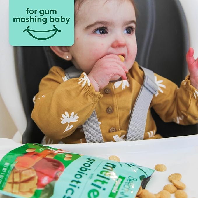 Beech-Nut Probiotic Melties Baby & Toddler Snack Melts, Pear Mango Spinach Yogurt, 1 oz (7 Pack)