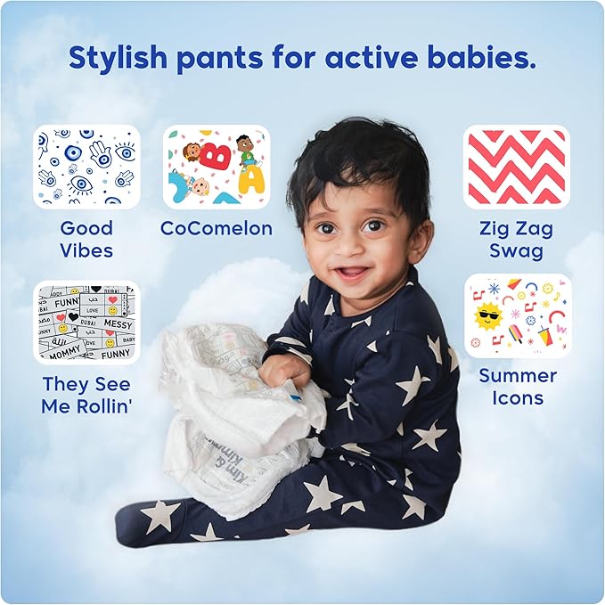 Kim & Kimmy Eco Diaper Pants, Size 6, 33-44 lbs, 40 Pants - 12 Hour Leak Protection, No Rashes, Hypoallergenic, Ultra-Soft & Highly Absorbent - Cruelty Free & Vegan - Summer Icons