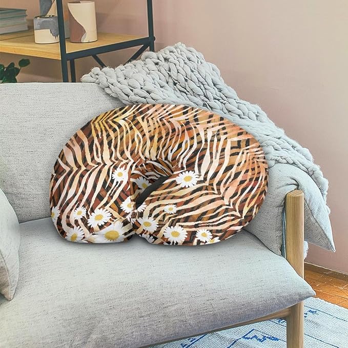 Nursing Pillow Cover for Breastfeeding Pillow Leopard Stripe Daisy Nursing Pillow Slipcovers Breastfeeding Pillow Cover Boys Girls, Perfect Newborn Choice for Mom or Baby
