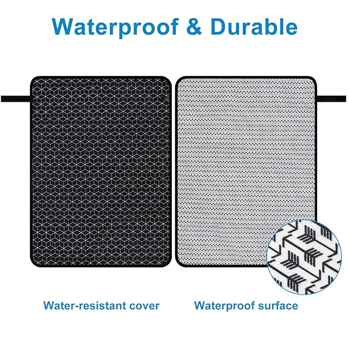 Accmor Portable Diaper Changing Pad, Waterproof Baby Changing Mat, Foldable Portable Travel Changing Pads for Baby, Black
