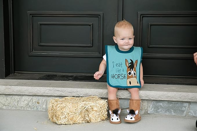 LazyOne Animal-Print Baby Bibs, Cute Baby Shower Gifts