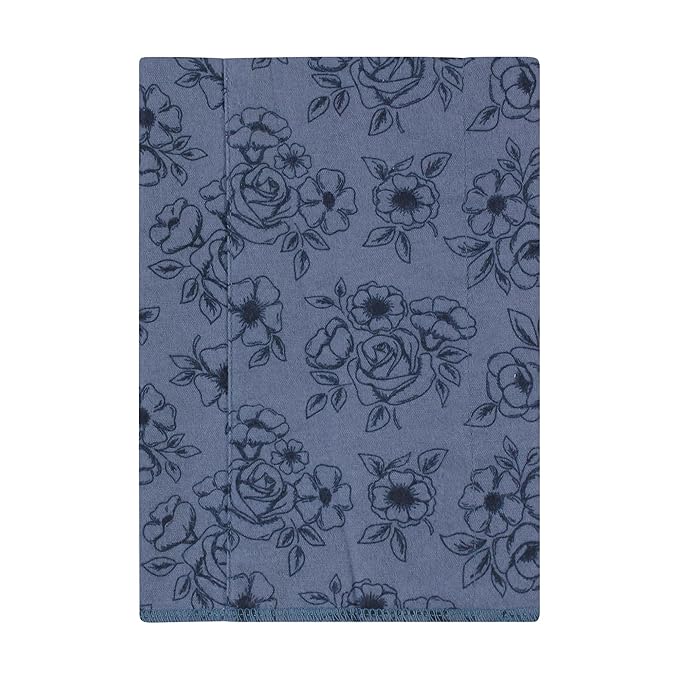 Hudson Baby Unisex Baby Cotton Flannel Burp Cloths, Dusty Rose Floral 7-Pack, One Size