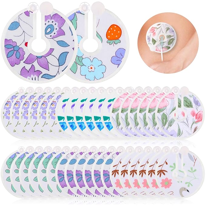 36 Packs G Tube Button Covers Feeding Tube Supplies G Tube Accessories Nursing Pads Reusable G Tube Button Pad for Kid Breastfeeding Stay Dry 3 Inch (Pattern)