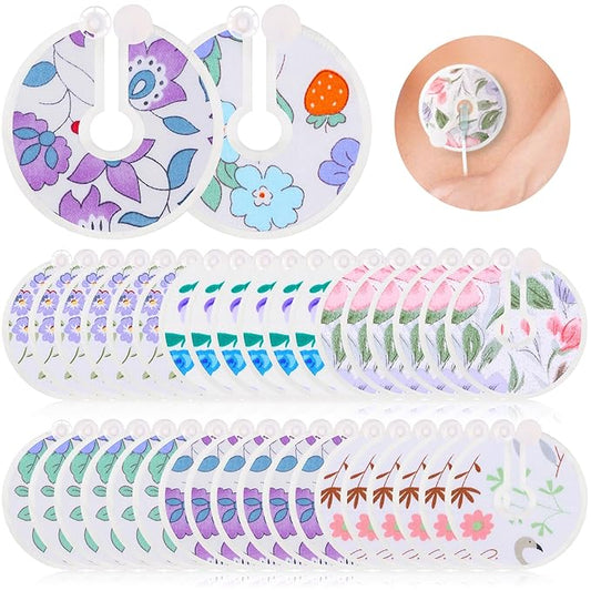 36 Packs G Tube Button Covers Feeding Tube Supplies G Tube Accessories Nursing Pads Reusable G Tube Button Pad for Kid Breastfeeding Stay Dry 3 Inch (Pattern)