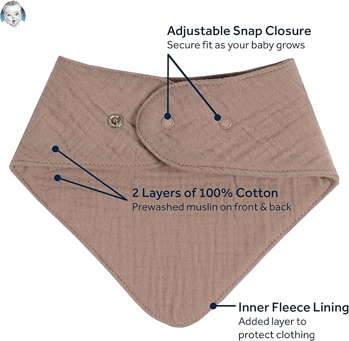 Gerber Baby Muslin Bandana Bibs