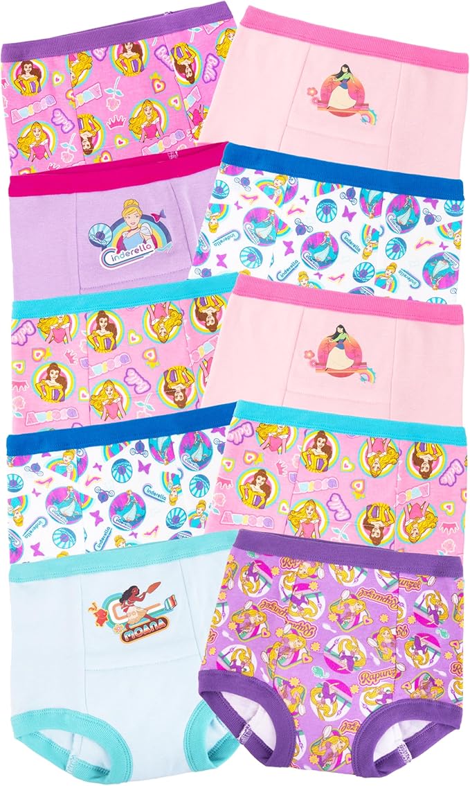 Disney Girls' Princess Potty Training Pants Multipack, PrinTraining10pk, 4T
