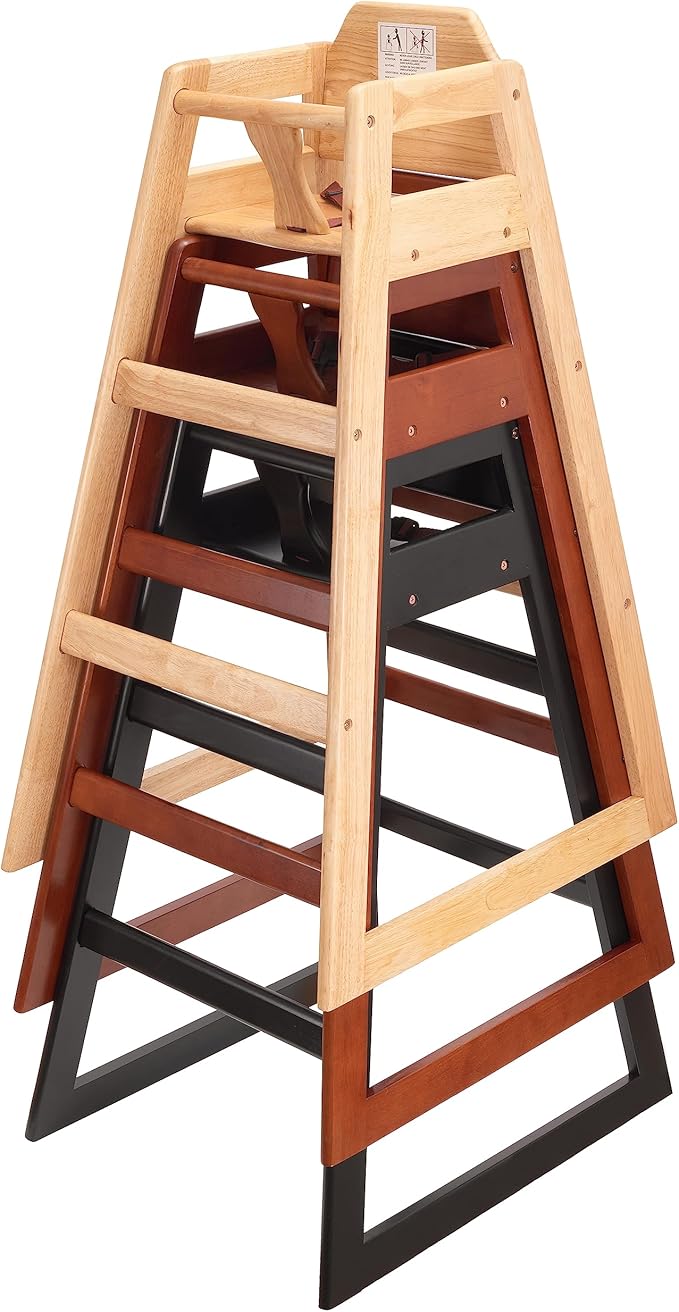 Hight Quality, Seating Ready-to-Assemble Restaurant Wood Bar Height High Chair, Baby Highchairs, Durable Dining Feeding Chair with Steps, High Chairs for Babies and Toddlers, Seria 01