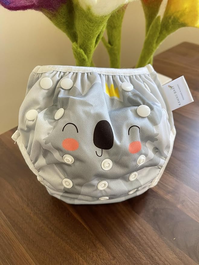 KaWaii Baby Swim Diapers, 3-Pack Washable Reusable One Size (10-40 lbs) Boy & Girl Swimming Lessons Water Activities #2
