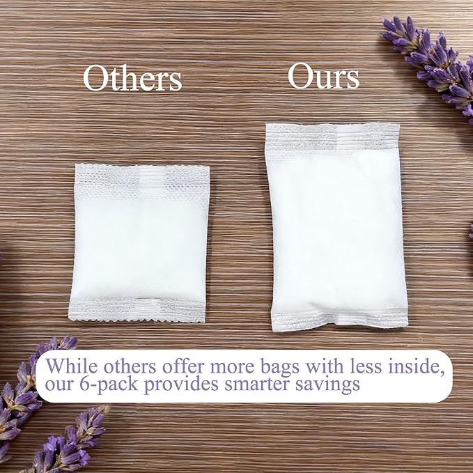 NewKe 6 Pack Lavender Scent Baking Soda Refills for Puck Baking Soda Cartridge, Diaper Pail Deodorizer Replacement Compatible with Munchkin Step and Pall Diaper Pails