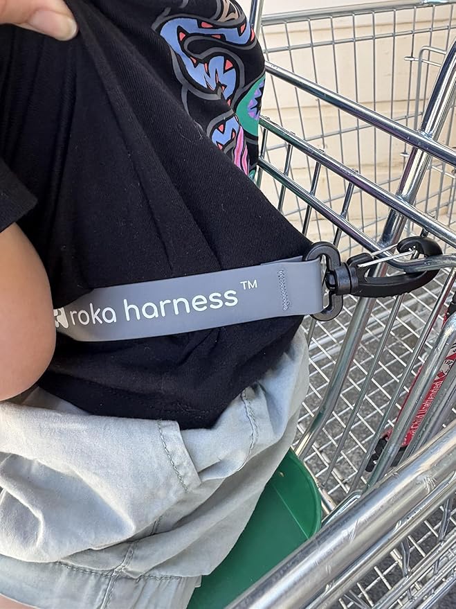 Silicone Shopping Cart Harness - Grey 2 Point