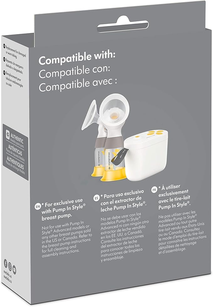 Medela Replacement Tubing, Compatible with New Pump in Style Maxflow Breast Pump, Authentic Spare Breastpump Parts Made Without BPA