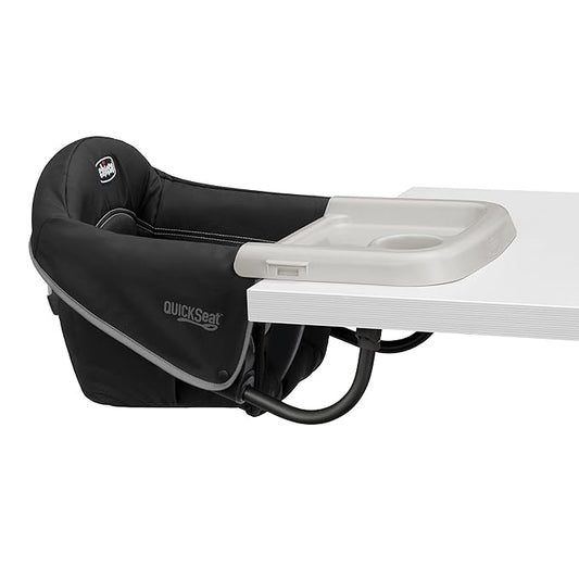 Chicco QuickSeat Hook-On Chair, Portable High Chair for Babies and Toddlers, for Children up to 37 lbs., Travel-Friendly, Graphite/Grey
