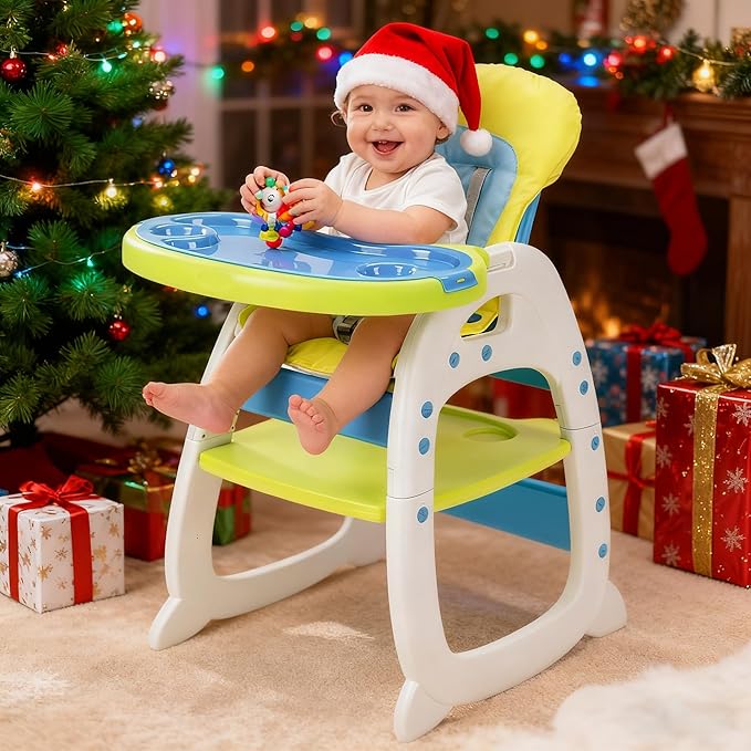 Baby High Chair,3 in 1 High Chairs for Babies and Toddlers, Convertible Toddler Highchair, Adjustable Infant Feeding Chair for Boy & Girl, Easy Clean Baby Eating Chair for 6 Months and Up