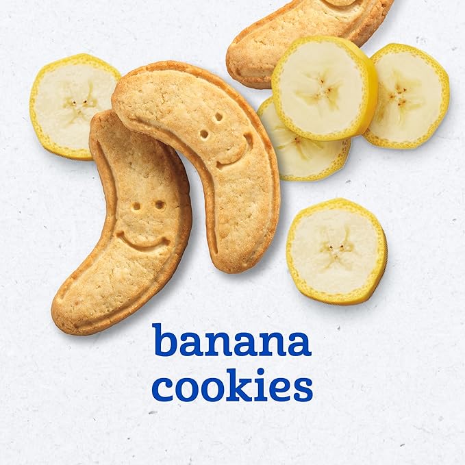 Gerber Toddler Snacks, Banana Cookies, Toddler Cookies, 10% DV Iron & Vitamin E, Finger Foods, Snacks for Toddlers