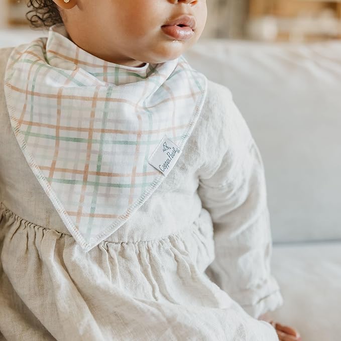 Copper Pearl Baby Bandana Bibs, 4 Pack