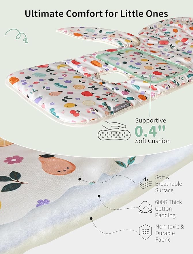 Baby High Chair Cover, Machine Washable High Chair Cushion Pad, Waterproof & Soft, Fits 3-5 Point Harness Chairs, High Chair Replacement Cover for Home & Restaurant Use Oatmeal