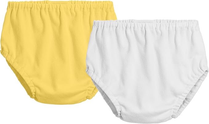 City Threads Cotton Diaper Covers for Girls and Boys 2-Pack, Made in USA Baby Bloomers, Wear Over Disposable and Cloth