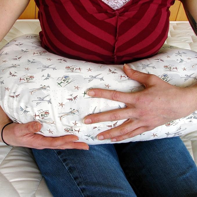 Vintage Planes Airplanes Helicopters Nursing Pillow Covers for Boy Girl Planes Models Aircraft Nursing Slipcovers for Breastfeeding Pillows Plane Stars Clouds Soft Stretchy Covers for Newborn Infant