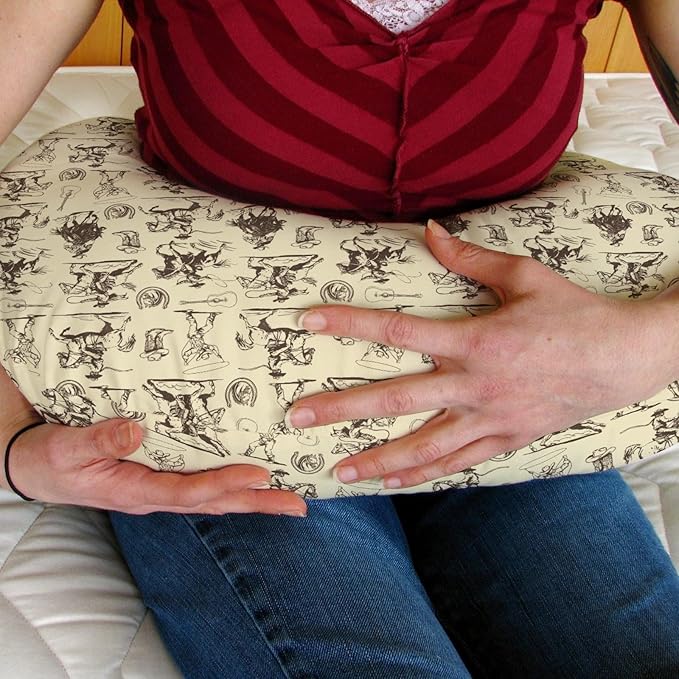 Vintage Cowboy Baby Nursing Pillow Covers for Boy Girl Western Horses Boots Hats Nursing Pillow Slipcovers for Breastfeeding Pillows Country Western Soft Stretchy Removable Covers for Newborn Infant