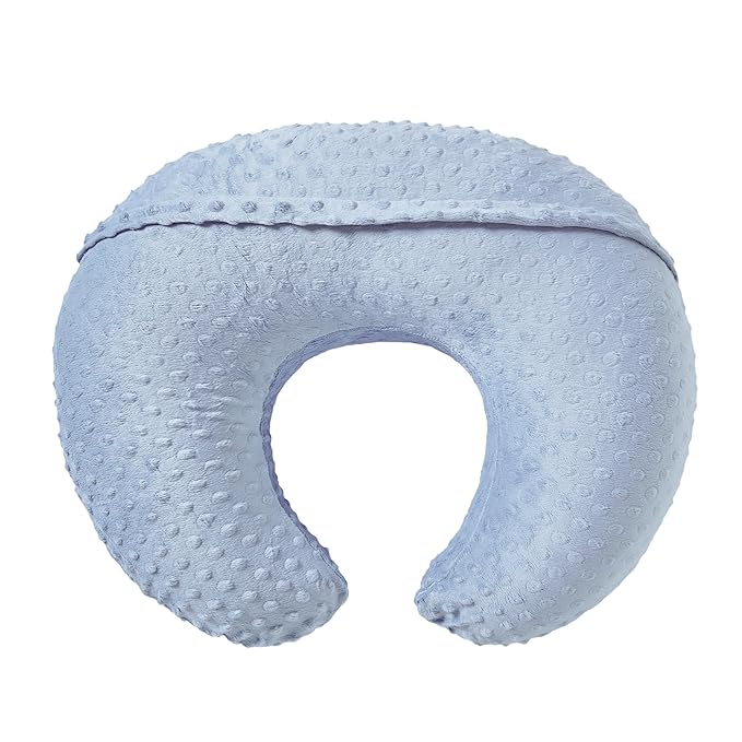 ESEN Nursing Pillow and Body Positioner for Breast Feeding and Bottle Feeding, Ultra Soft Baby Breastfeeding Pillows with Removable Nursing Pillow Cover for More Support for Mom and Baby (Blue)