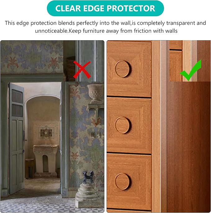 30x30mm Self Adhesive Corner Guard, 4pcs 31.5" Wall Corner Protector Strip, Flexible PVC Edge Trim, Peel and Stick Corner Protection for Furniture, Wall Edges & Table Corners