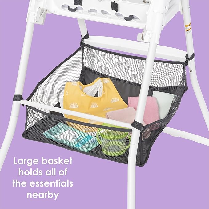 Baby Trend Flat Fold High Chair, Stellar Black