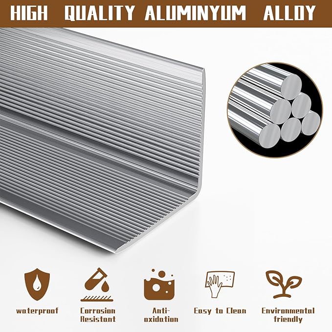 Metal Wall Corner Protector, Aluminum Corner Guards, Décor for Edge of Door Window Table Furniture Cabinets Fireplaces Tile Trim Edging, Size 35.5" L x 0.75" W (5 Pack, Grey)