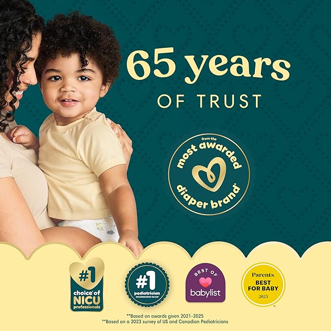 Pampers Gift Set, Disposable Diapers, Sensitive Wipes, & Milestone Gifts
