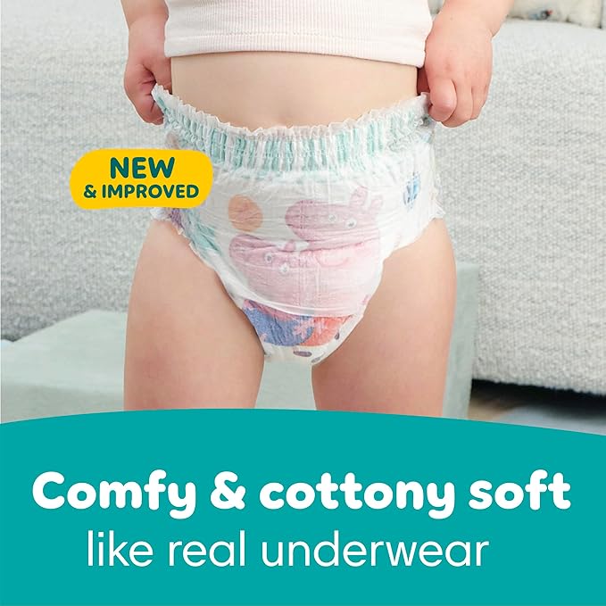Pampers Training Pants - Easy Ups Girls & Boys - Size 5T-6T, 80 Count, Peppa Pig Potty Underwear (Packaging May Vary)