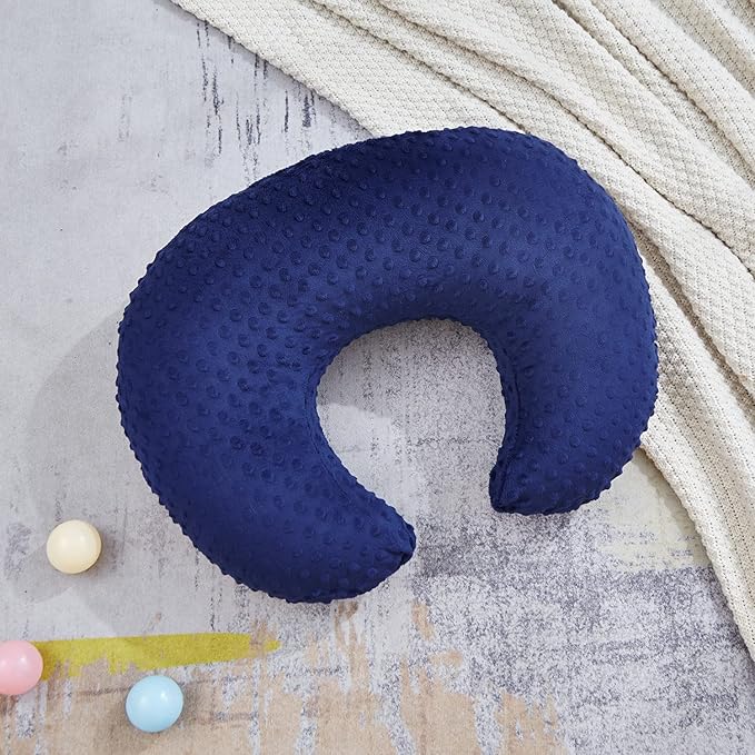 Dots Nursing Pillow Cover, Case Plush Breathable Breastfeeding Pillow Slipcover Fits Nursing Pillow, Super Soft Snug Positioners for Baby Boy Baby Girl (Estate Blue)