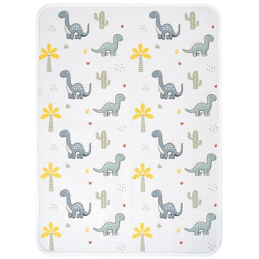 haakaa Waterproof Changing Pad Liners, 100% Cotton, Soft & Breathable (1pc, 19.5" x 27.5" Dino Land)