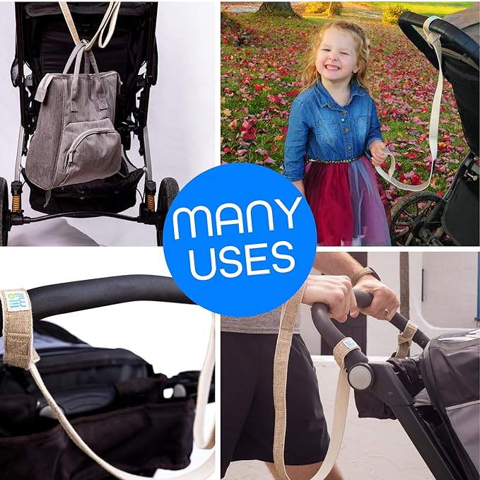 Lil & Mil Stroller Leash - Stroller Wrist Safety Strap Perfect for Jogging, Travel, and Hilly Walks - Universal Stroller Accessory, Durable & Comfortable - Take Stroller Safety to the Next Level