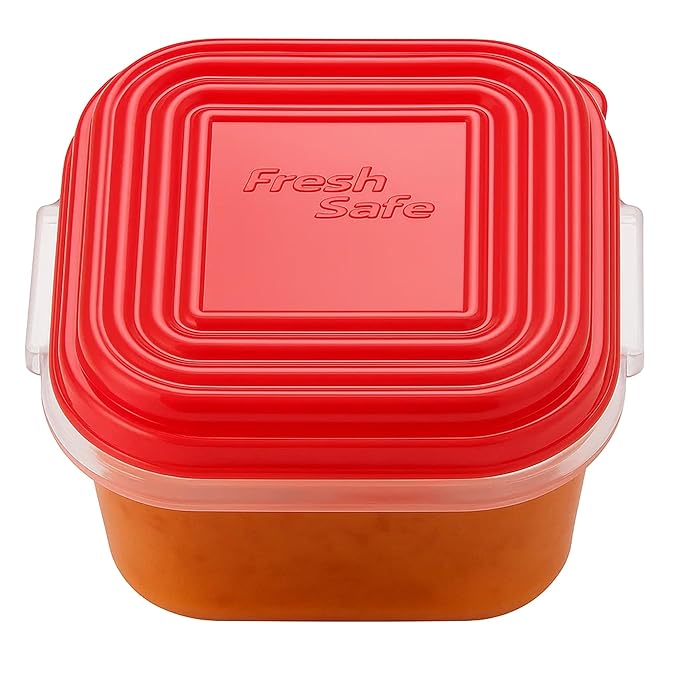 ARSUK 8 Pack 4 oz Baby Food Containers with Lids - Reusable Plastic Jars for Snack, Puree, & Salad Dressing, Deli Containers - Freezer Safe Baby Food Storage - Leakproof, Dishwasher Safe