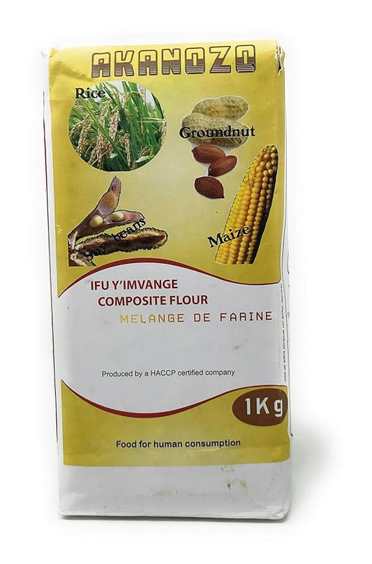 Akanozo "Composite Flour" (Ifu y'imvange)2.2 lbs or 1 kg. Nutritious Porridge Flour. Best for Children