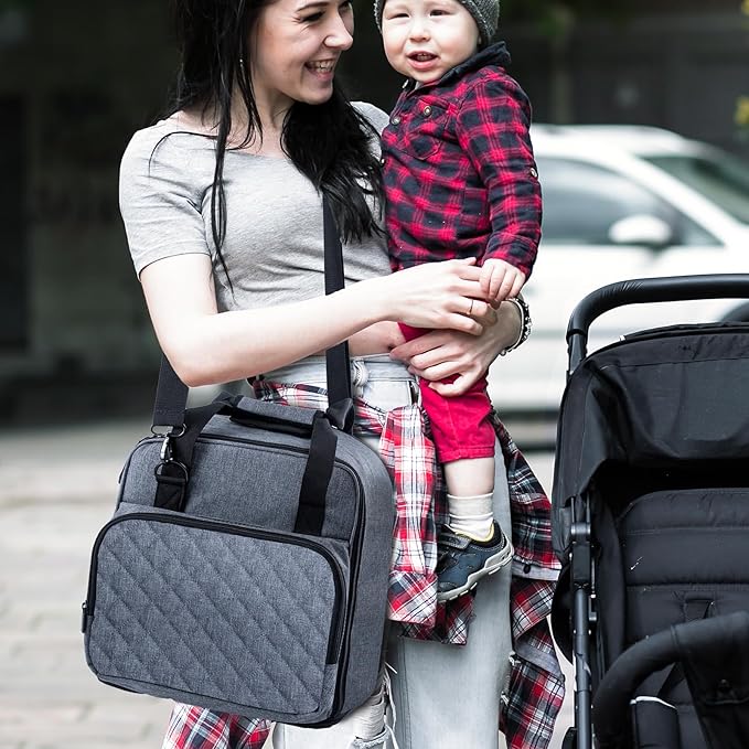 SFYBYHEART Carrying Case Compatible with Baby Brezza Formula Pro Mini Baby Formula Mixer Machine Carrying Bag - Baby Formula Mixer Travel Bag with Pockets for Baby Essential, Pumps, Baby Bottles