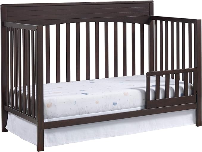 Oxford Baby Harper Crib to Toddler Bed Guard Rail Conversion Kit, Espresso Brown, GreenGuard Gold Certified