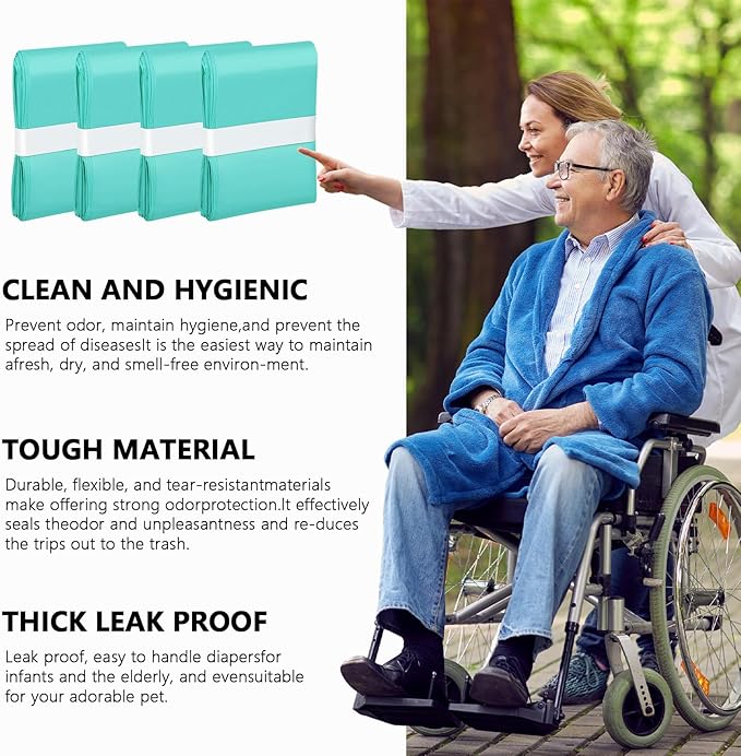 4 Pack Adult Diaper Liner Refills,Compatible with Janibell Akord 280 Slim Model Adult Diaper System,A Single Liner Pack Will Last for Over 500 Adult Briefs Using