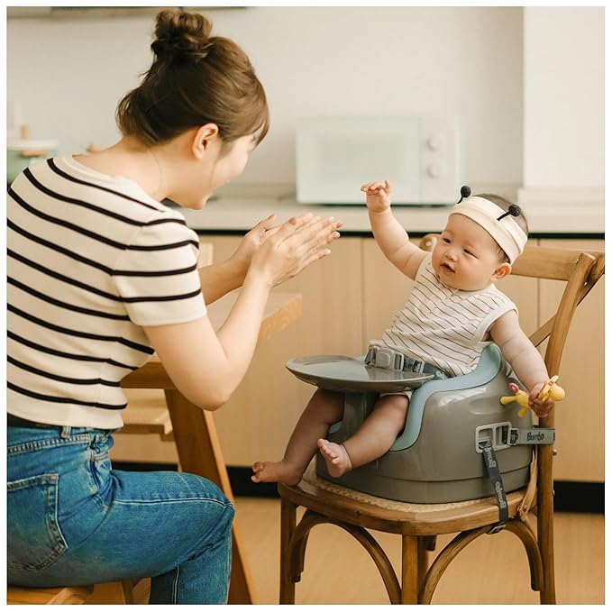Bumbo 3-in-1 Multi-Seat for 6 to 36 Months, Travel Baby and Infant Feeding & Play Floor Seat, Breige/Desert Mirage - All-in-One Portable Booster with Dining Tray & Toddler Kitchen High Chair