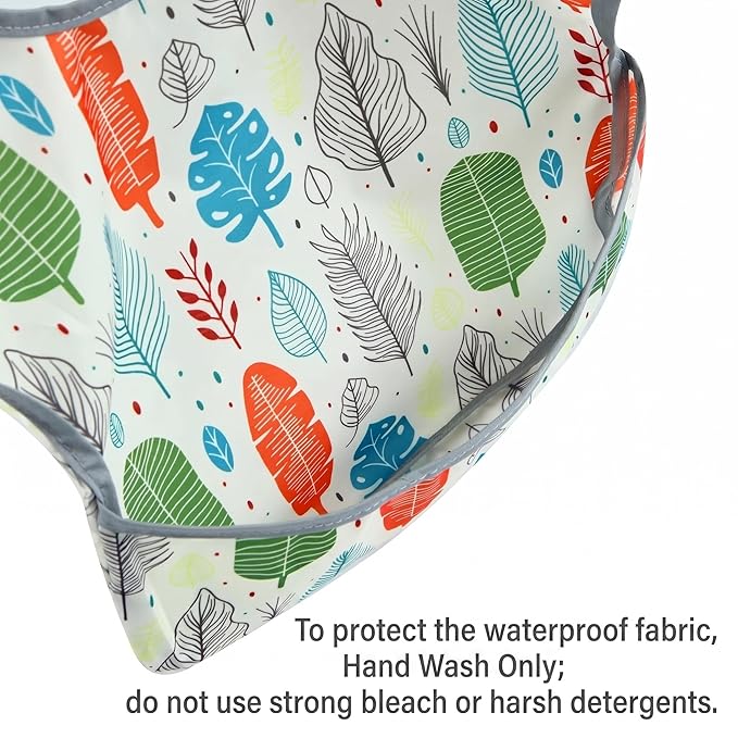 PandaEar 3 Pack Super Light Weight Baby Bib, Waterproof, Washable, Stain Oil and Odor Resistant 12-48 Months