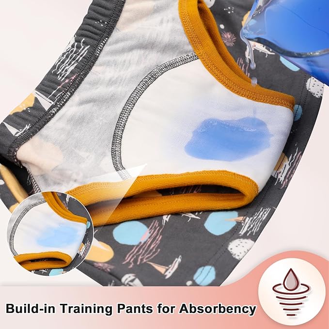 MooMoo Baby Girls Potty Training Underwear 2 Packs Cotton Diaper Skirt for Potty Training Absorbent