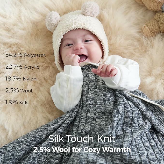 Momcozy Knit Nursing Cover – Soft & Cozy Full Coverage Nursing Shawl for Breastfeeding and Pumping, Versatile Fall/Winter