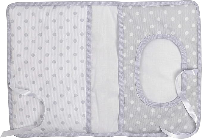 Diaper and Wipes Bag, Portable Bag Diaper and Wipes Organizer, with Booklet Opening, Gift Idea for Future Parents, 100% Made in Italy, Grey Colour, AMA1717G
