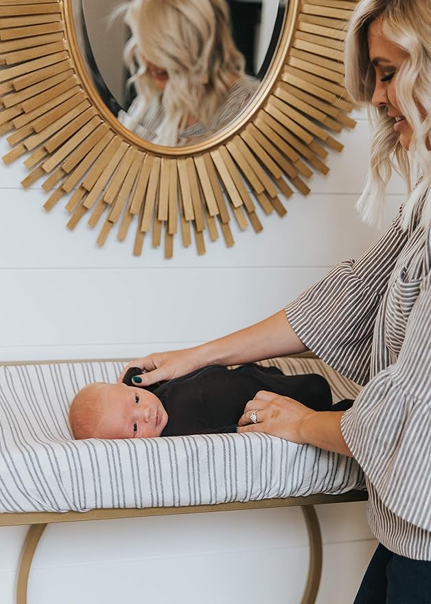 Copper Pearl Premium Knit Changing Pad Cover Soft, Stylish, and Universal Fit for All Standard Diaper Changing Pads, Trendy Design Changing Pad Covers, Midtown