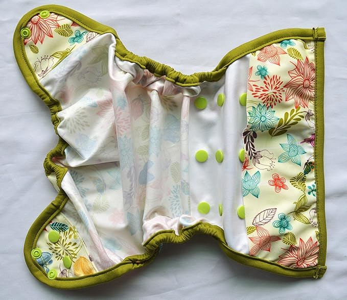 One Size Cloth Diaper Cover Snap with Double Gusset (Bloom)